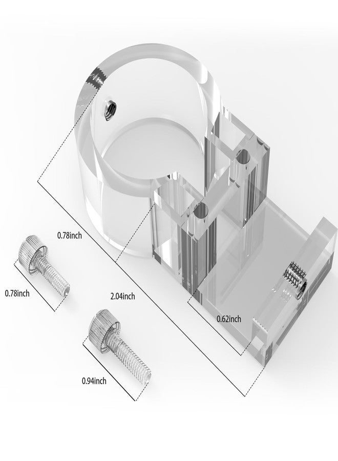 FZONE Detachable Acrylic Bracket - Compact Filter Pipe Holder for Glass & Stainless Steel Aquarium Lily Pipes (M) - Image 2